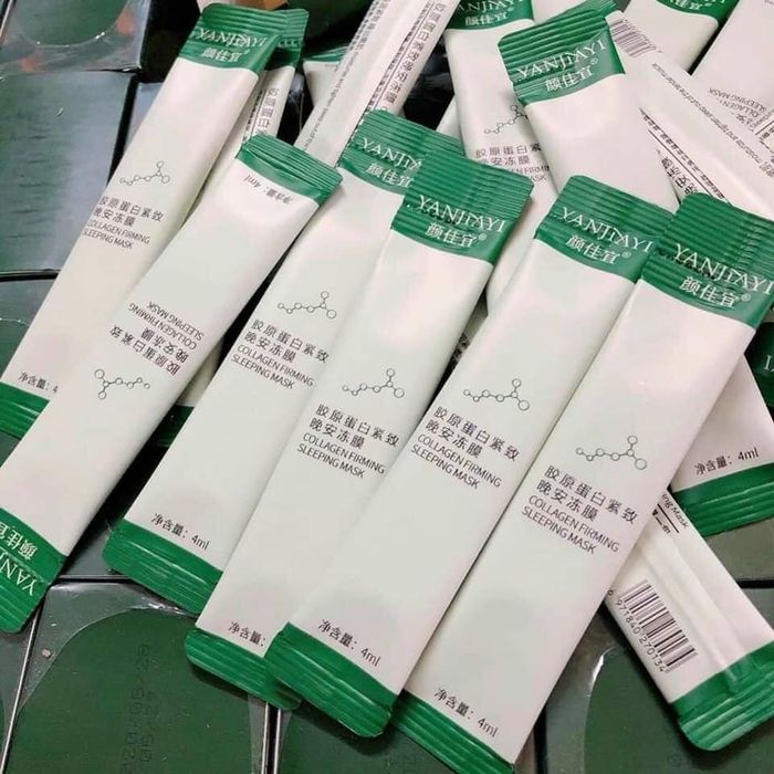 Hình ảnh mặt nạ ngủ Collagen Yanjiayi - Tinh chất vàng cho làn da ban đêm