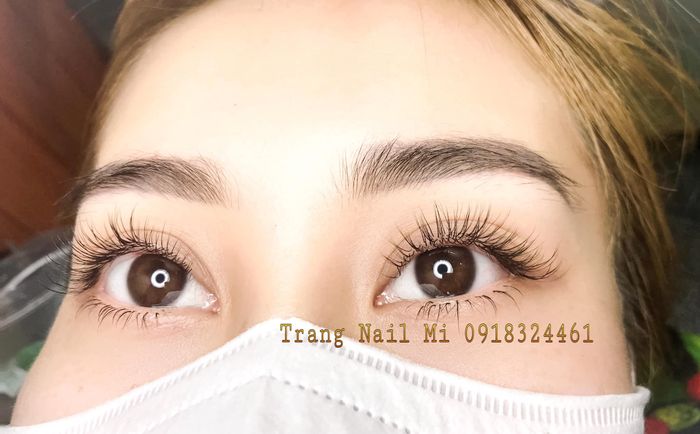 Hình ảnh thực tế mi nối nghệ thuật tại Trang Nail & Mi