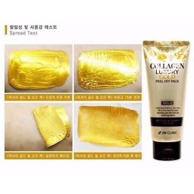 Mặt Nạ Vàng 3W Clinic Collagen Luxury Gold Peel Off Pack – Trải nghiệm làm sạch da đột phá