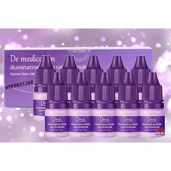 Hình ảnh chân thực tinh chất tế bào gốc DMT Illuminating White Cell Ampoule