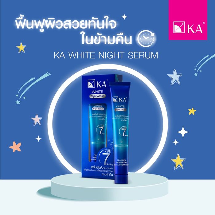 Hình ảnh chân thực KA White Night Serum - Bí quyết cho làn da trắng sáng tự nhiên