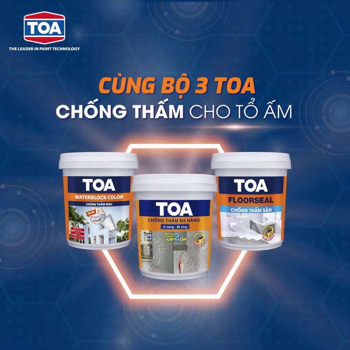 Hình ảnh thực tế sơn TOA Waterblock Color - Ảnh minh họa 2