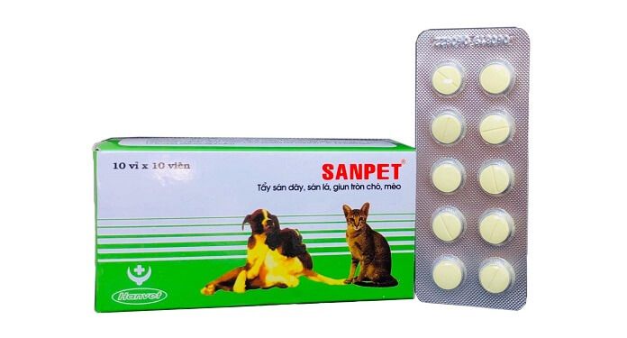 Hình ảnh chi tiết thuốc tẩy giun Sanpet
