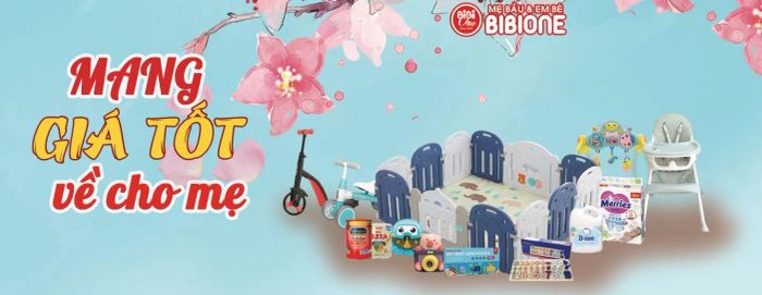 Hình ảnh trưng bày sản phẩm tại siêu thị BibiOne