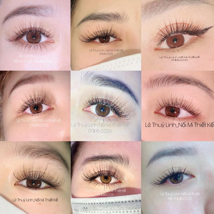 Hình ảnh thực tế mi nối tự nhiên tại Lê Thùy Linh Nối Mi