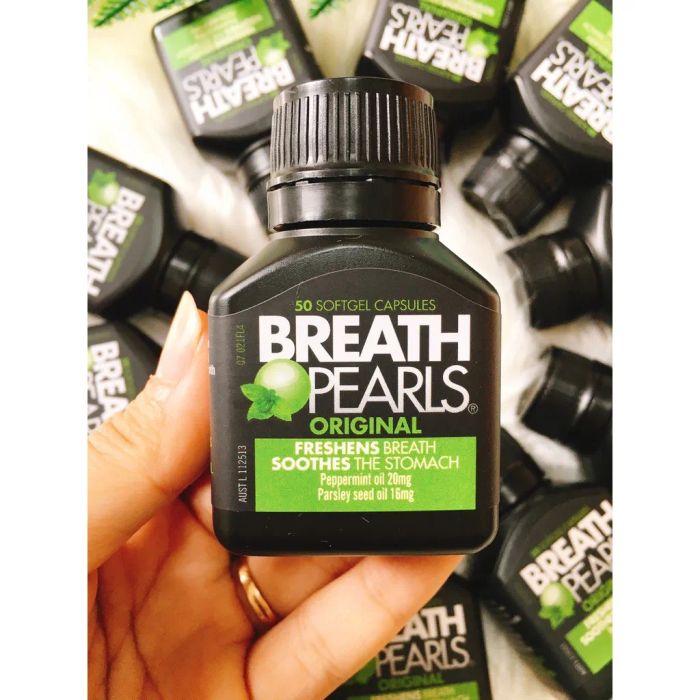 Hình ảnh thực tế viên uống Breath Pearls của Úc (Ảnh 1)