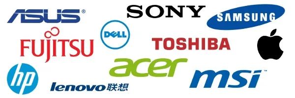Bộ sưu tập hình ảnh minh họa các thương hiệu laptop (Nguồn: Internet)