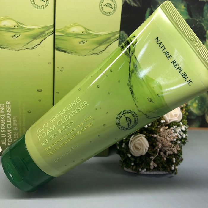 Hình ảnh sản phẩm Nature Republic Jeju Sparkling Mud Foam Cleanser chính hãng