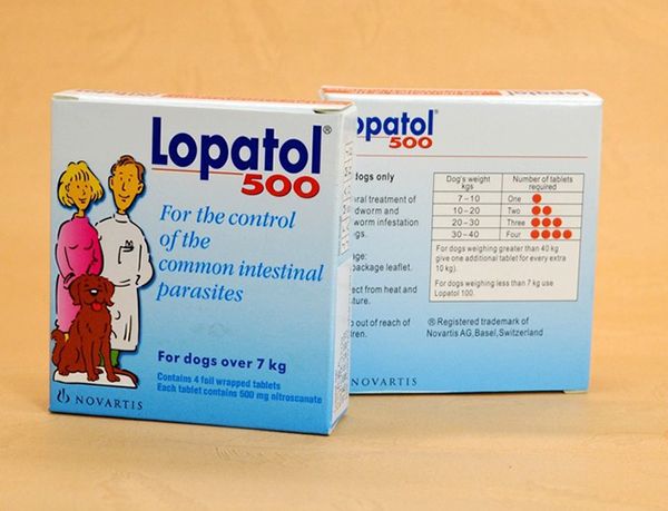 Hình ảnh bao bì thuốc tẩy giun Lopatol