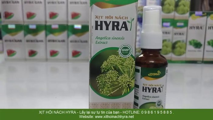 Hình ảnh chân thực xịt khử mùi Hyra từ thảo dược
