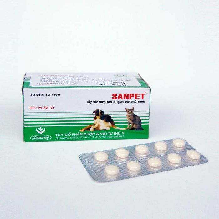 Hình ảnh sản phẩm thuốc tẩy giun Sanpet