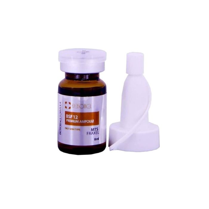 Hình ảnh thực tế hộp tế bào gốc Reborncell BSF12 - Thiết kế sang trọng trong hộp đen bạc cao cấp, tem chống hàng giả 7 lớp