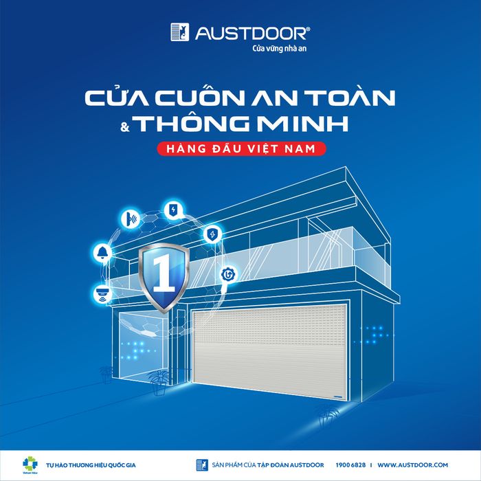 Hình ảnh minh họa sản phẩm cửa cuốn Austdoor cao cấp