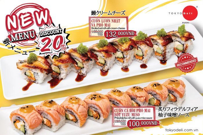 Những món ăn trình bày tinh tế tại Tokyo Deli