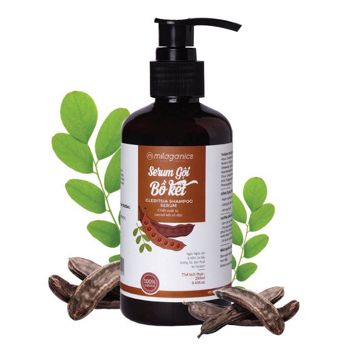 Serum gội Bồ Kết Milaganics - hình ảnh 1, minh chứng cho vẻ đẹp thuần khiết của sản phẩm chăm sóc tóc thiên nhiên, mang đến trải nghiệm dưỡng tóc cao cấp ngay tại nhà.