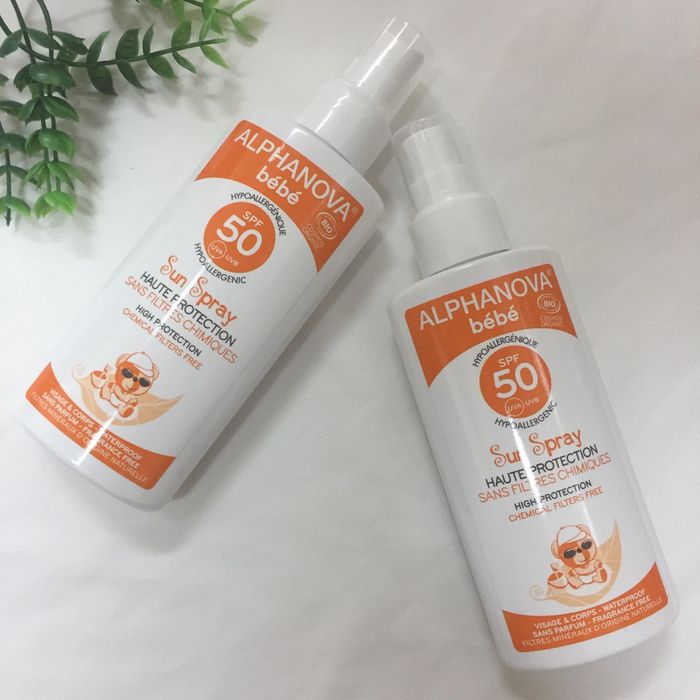 Bộ ảnh minh họa xịt chống nắng hữu cơ Alphanova