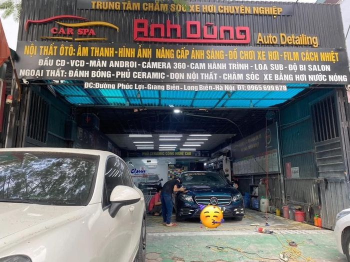 Hình ảnh không gian hiện đại tại Car Spa Anh Dũng