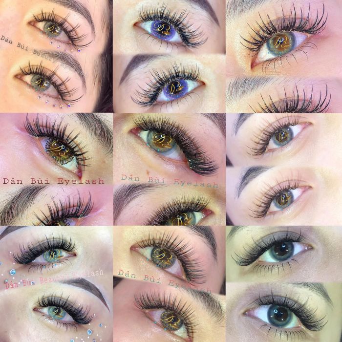 Hình ảnh thực tế kiểu mi tự nhiên tại Dân Bùi Beauty