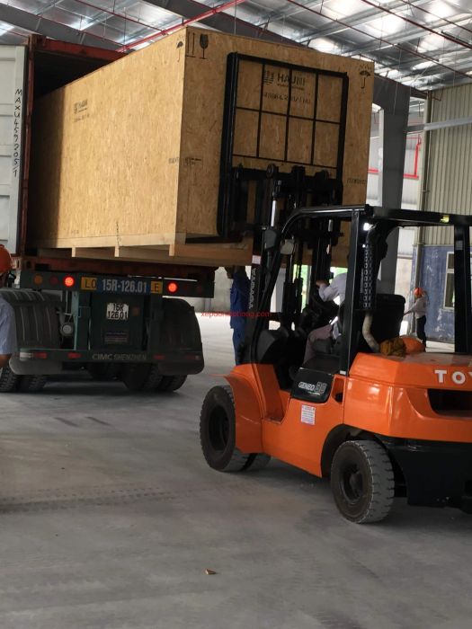 Hình ảnh đội xe nâng hiện đại của Công Ty Vận Tải Hoàng Thanh