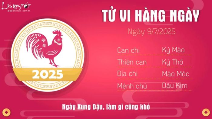 Tử vi hàng ngày 9/7/2025 - Tuổi Dậu