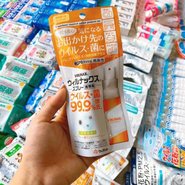 Xịt diệt khuẩn 99% của Nhật Virunax ảnh 1