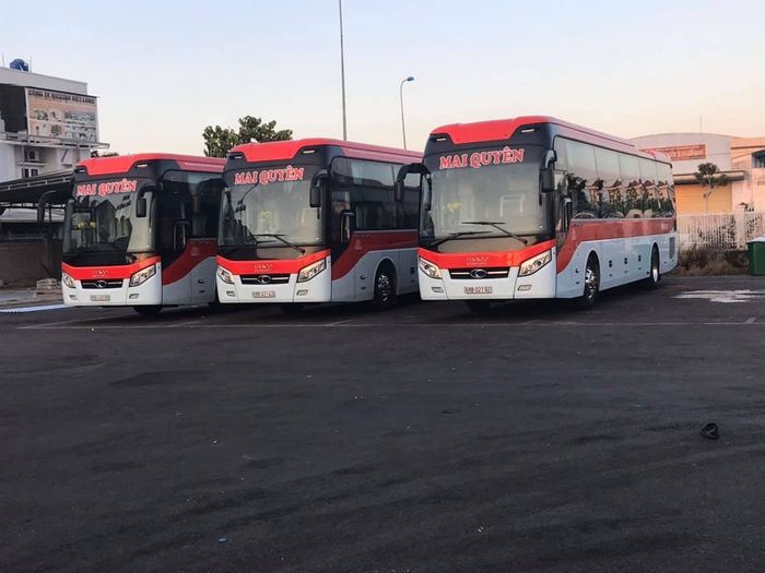 Không gian nghỉ ngơi thoải mái trên xe Mai Quyên
