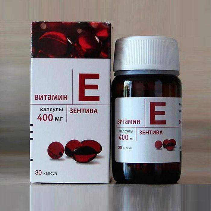 Hình ảnh bao bì và viên nang Vitamin E Đỏ Zentiva