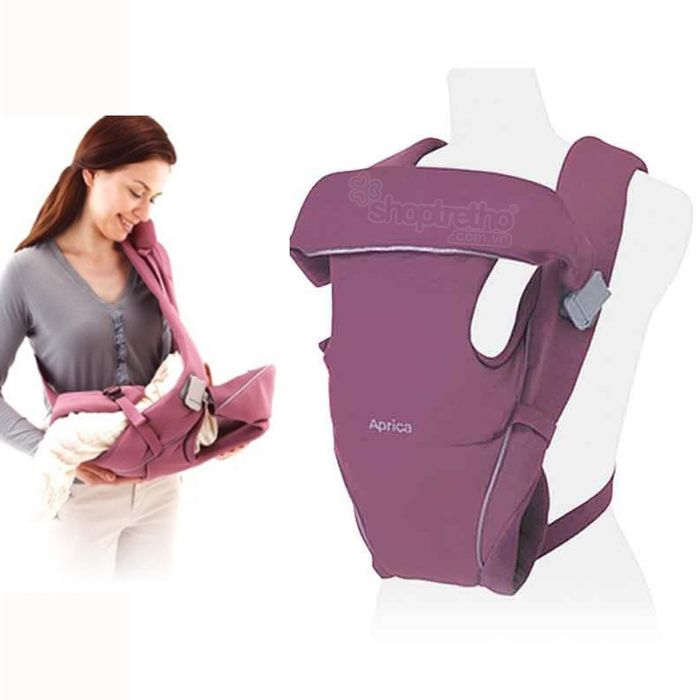 Hình ảnh minh họa địu Aprica Pitta - góc sử dụng tiện lợi
