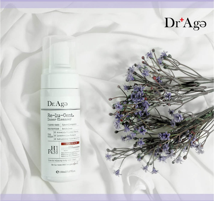Hình ảnh chính hãng dung dịch vệ sinh Dr Age Re-Lu-Cent Inner Cleanser