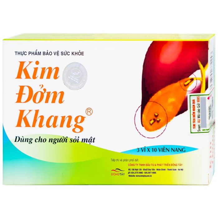 Hình ảnh bao bì Kim Đởm Khang với tem chống hàng giả