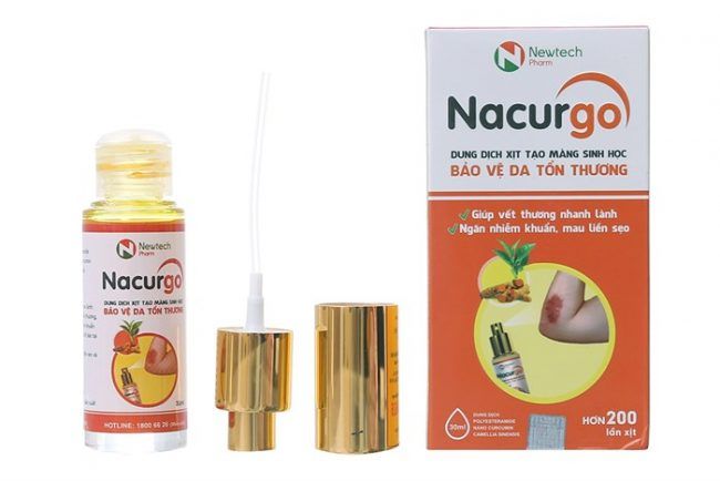Hình ảnh chai xịt Nacurgo 30ml thiết kế tiện dụng