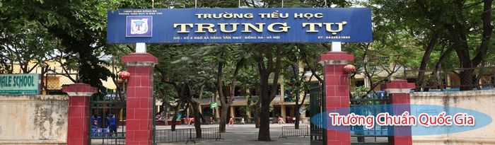 Khuôn viên xanh mát với cơ sở vật chất hiện đại của Trường Tiểu học Trung Tự