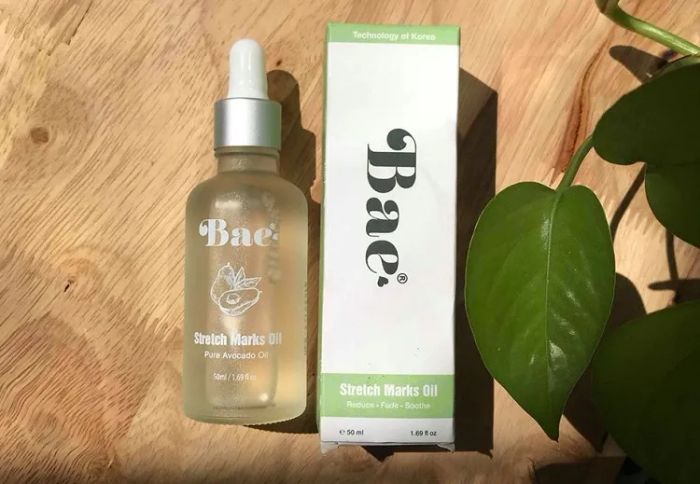 Hình ảnh thực tế tinh dầu trị rạn da Bae cho mẹ bầu