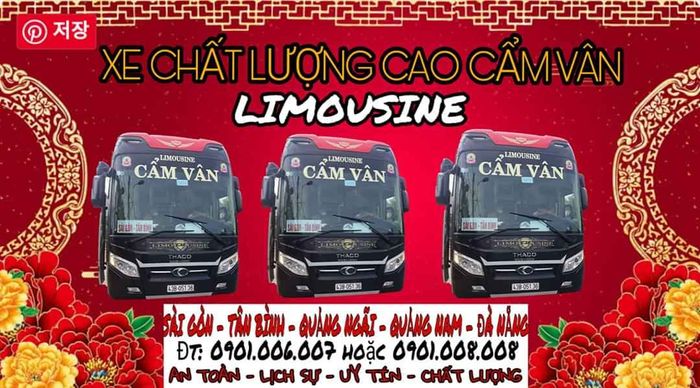 Khoang nội thất tiện nghi trên xe nhà Cẩm Vân