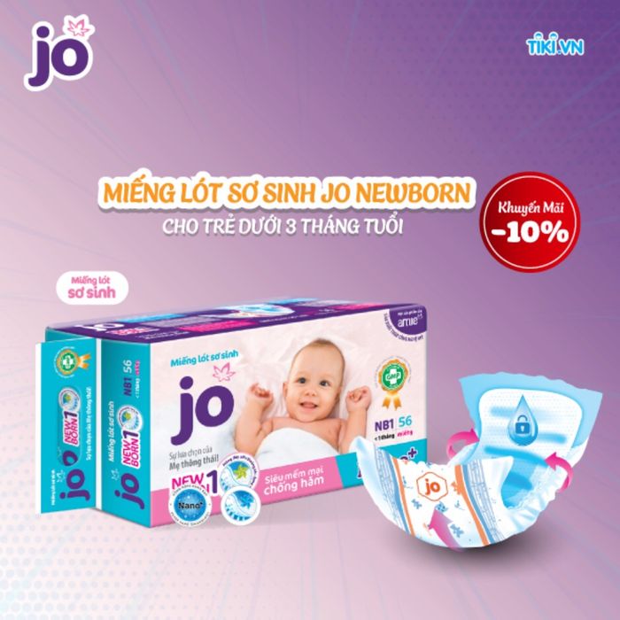 Miếng Lót Sơ Sinh Jo Newborn - Hình ảnh 2: Mặt đáy thoáng khí độc đáo, giúp da bé luôn khô thoáng tự nhiên