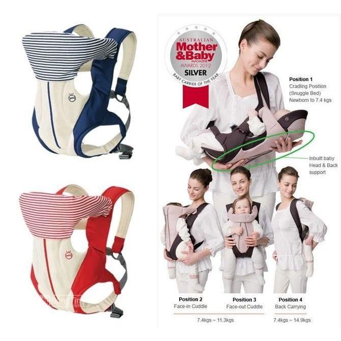 Hình ảnh thực tế địu Combi Premium Breezing - góc nhìn chính diện