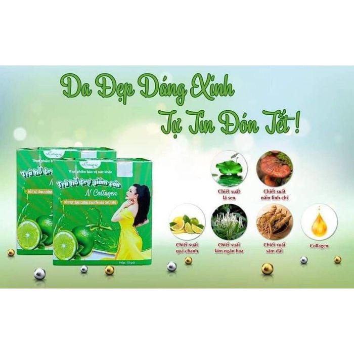Hình ảnh thực tế Trà N Collagen - Thiết kế tinh tế, sang trọng