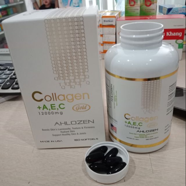 Hình ảnh chân thực hộp Collagen AEC Gold 12000mg - Sản phẩm chính hãng