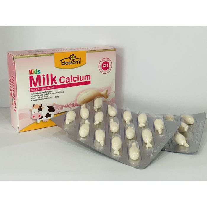 Ảnh minh họa Viên sữa canxi Blossom Milk Calcium của Úc, giúp bổ sung canxi và vitamin D3 cho trẻ, hỗ trợ sự phát triển toàn diện và tăng cường sức khỏe xương.