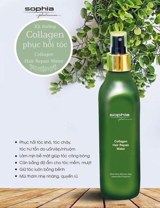 Hình ảnh thực tế: Xịt dưỡng tóc Sophia Collagen Hair Repair Water