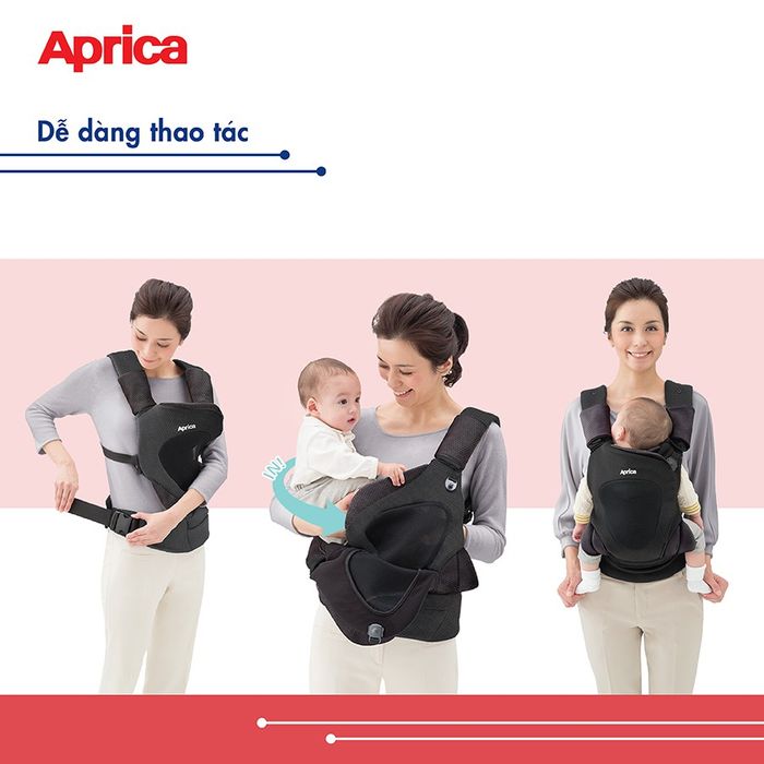 Hình ảnh minh họa địu Aprica Koala - Góc sử dụng đa năng