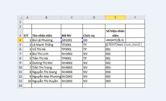 Ứng dụng trực quan của hàm LEFT/RIGHT trong xử lý dữ liệu