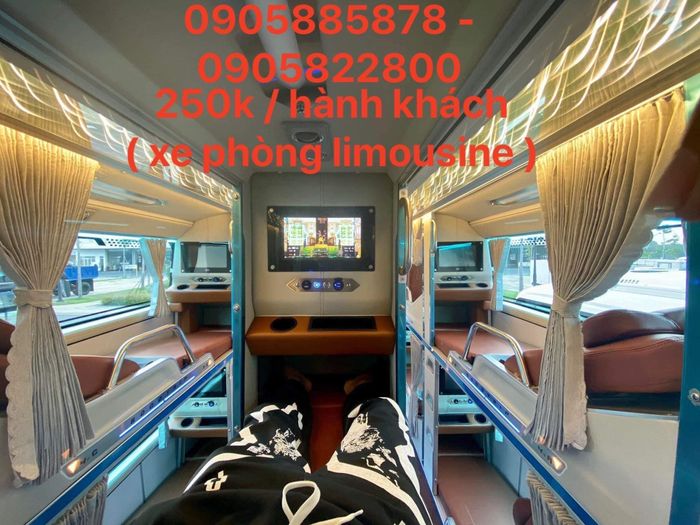 Không gian nghỉ ngơi thoải mái trên xe Đình Nhân