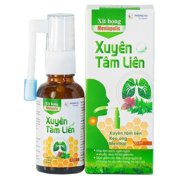 Hình ảnh sản phẩm Xịt họng Mentopolis Xuyên Tâm Liên chính hãng