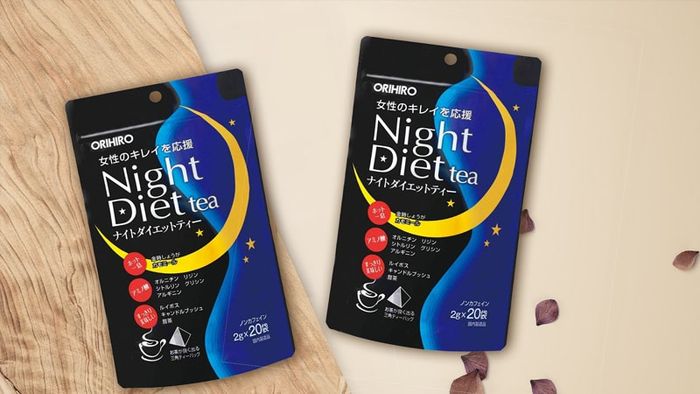 Trà giảm cân Orihiro Night Diet Tea - Góc nhìn cận cảnh về trà thảo mộc hỗ trợ giấc ngủ và vóc dáng