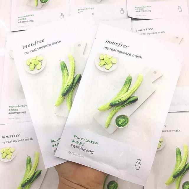 Hình ảnh chi tiết mặt nạ Innisfree Cucumber - Tinh chất dưa leo tươi mát thẩm thấu sâu
