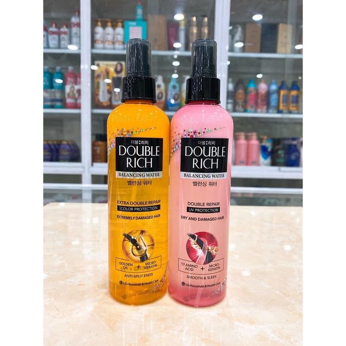 Xịt dưỡng tóc Double Rich - Ảnh minh họa 2: Tinh chất dưỡng tóc thấm sâu, mang lại vẻ bóng khỏe tức thì.