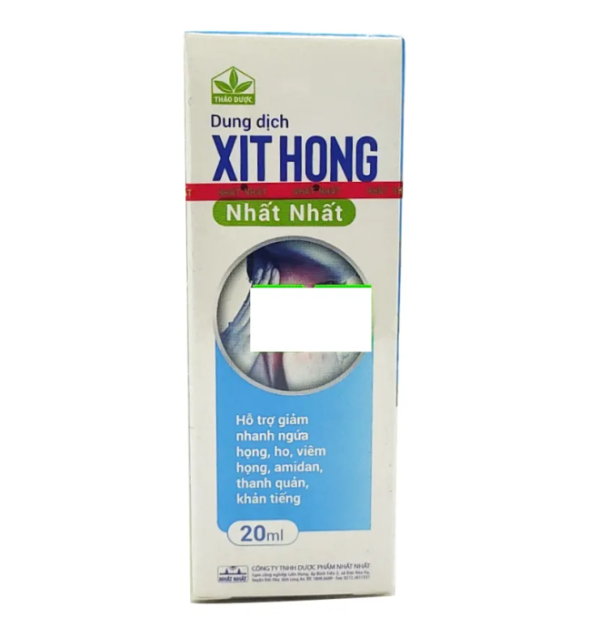 Hình ảnh chai Xịt họng Nhất Nhất chính hãng