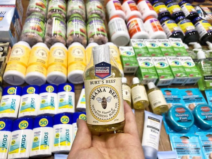 Hình ảnh dầu chống rạn da Burt's Bees Mama Bee cho mẹ bầu