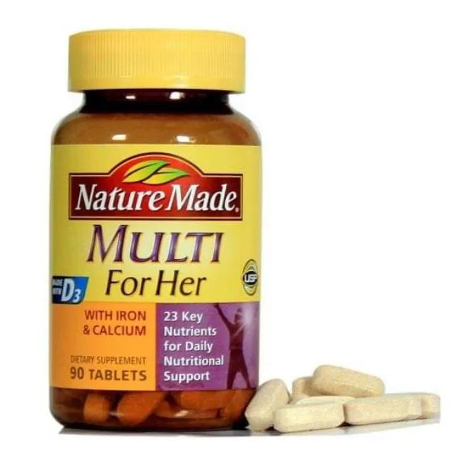 Hình ảnh thực tế Nature Made Multi For Her 50+ - Vitamin vàng cho phụ nữ tuổi 50+